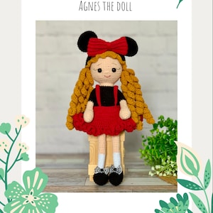 Crochet doll PATTERN, PDF in English, crochet pattern amigurumi doll, stuffed doll pattern, amigurumi toy pattern
