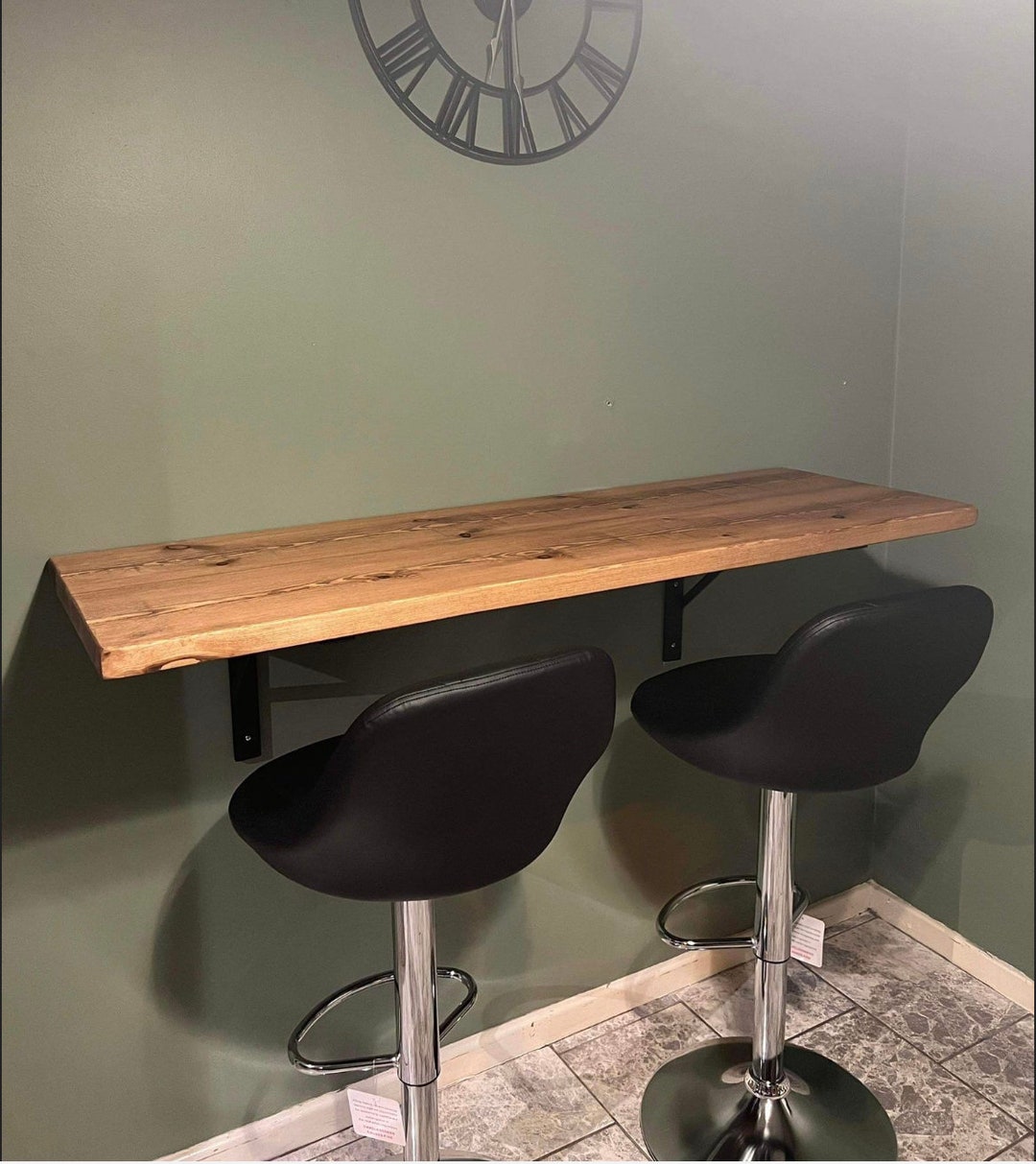 Custom Order Wall Mounted Breakfast Bar Etsy UK