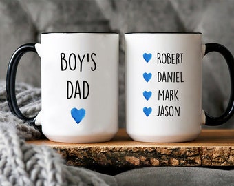Boy Dad Gift, Personalized Boy Dad Coffee Mug, Father's Day Gift, Boy Daddy Cup, Dad of Boys Mug,Dad Mug with Names,Custom  Dad Mug,11oz Mug