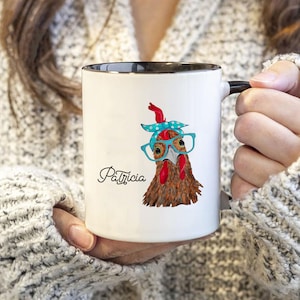 Personalized Chicken Mug: Funny Sarcastic Gift for Chicken Lovers