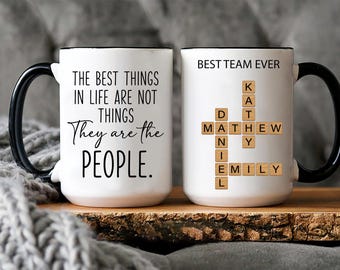 Personalized Coworker Gift, Team Employee Appreciation Gift, Funny Work Friend Coffee Mug, Office Colleague Retirement Mug, 15oz Ceramic Cup