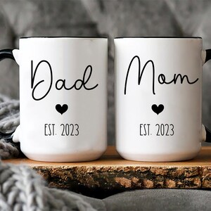 New Mom Gift Ideas, New Dad Mugs, Gift for New Mom, Mom to be Mug, First Time Mom Gift, Mommy Est Mug, New Parent Gift, Baby Announcement