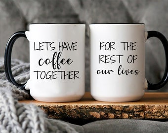 Couples Coffee Mug Set, Romantic Gift, Anniversary Gift