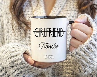 Engagement Gift Mug, Girlfriend Fiancee, 11oz Ceramic Mug
