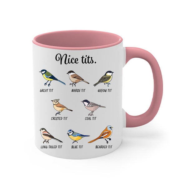 Fowl Language Bird coffee Mug,kitchen and dining,Nice Tits Mug,Gift for Birdwatchers,Bird Lover Gift for Women,bird ceramic mug,birthdaygift