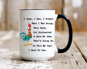Funny Grandma's Wandering Mind Mug, I Came I Saw I Forgot What I Was Doing Mug,Old People Mug,Sarcastic Mug,Women Mug Gift, 15Oz Ceramic Mug
