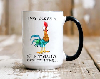 I May Look Calm Mug, Funny Coffee Mug, 11 oz Ceramic Mug,Coworker Gift,Birthday Gift,Sarcastic Gift,boss mug gift idea,Funny Women Mug Gifts