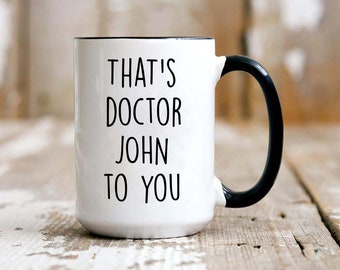 Personalized Doctor Mug: Handmade Ceramic Coffee Gift