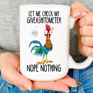 Funny Coffee Mug: Giveashitometer Gag Gift, 15oz Ceramic