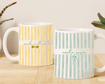 Personalized Auntie and Uncle Coffee Mug, Custom Gift for Aunt from Niece Nephew, Baby Announcement Gift, Pregnancy Reveal, Birthday Present