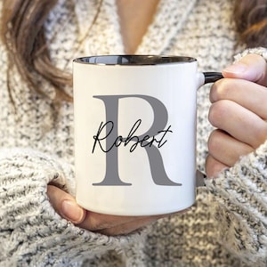 Personalized Initial Mug,Initial and Name Mug,Monogram Cup for Her or Him,Wedding Gift, Custom Christmas Mug,Coffee lover&#39;s Gift,Mug For Men