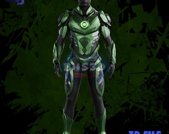 Green Lantern INJUSTICE 2 Set Armor 3D STL File Digital Download