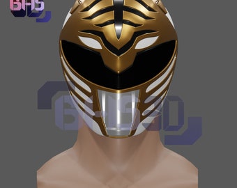 White Ranger Helmet Tommy oliver 3D digital download