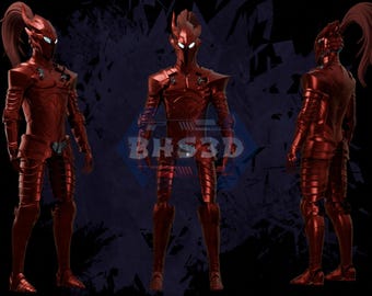 Igris BloodRed Knight Armor 3D STL File Digital Download