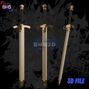 Peach Knight Sword 3D STL File Digital Download