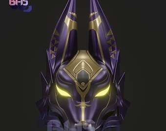 Cyno Burst Mode Helmet Genshin Impact 3D digital download