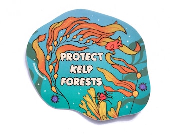 Protect Kelp Forests Vinyl Sticker | Marine Biology Fish Ocean Gift