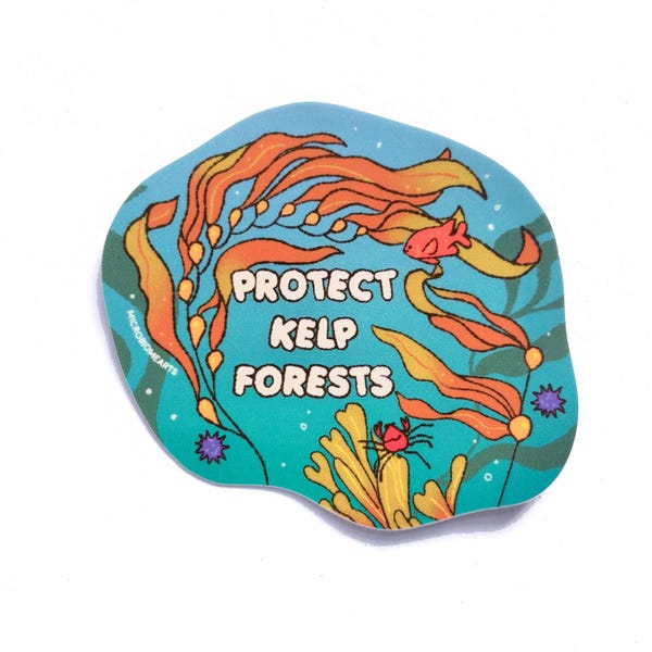 Protect Kelp Forests Vinyl Sticker | Marine Biology Fish Ocean Gift
