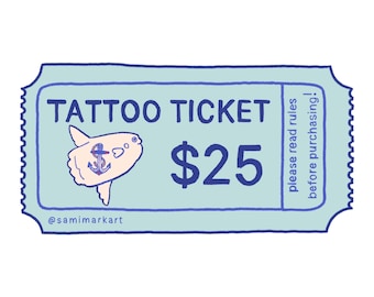 Tattoo Ticket: Use Existing Art for Tattoos