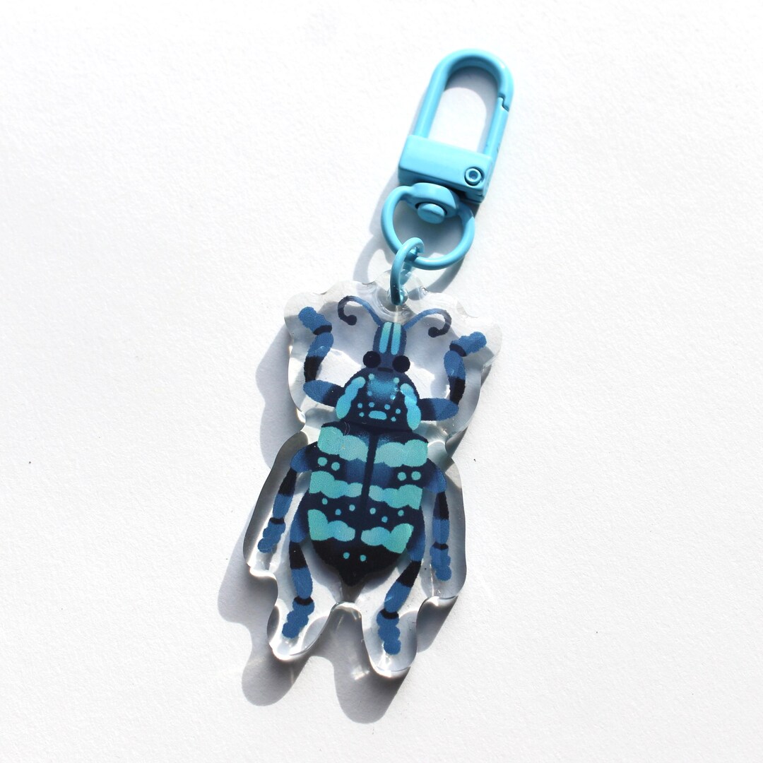 Turquoise Weevil Acrylic Keychain | Bug Entomology Insect Lover ...
