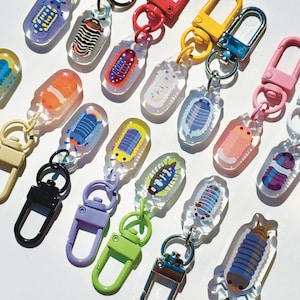 Gacha Mini MYSTERY Isopods Acrylic Charms | Cute Bug Insect Rubber Ducky Dairy Cow Isopod Terrarium Keychain