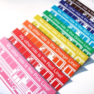 My Other Ride Is The “L” Bumper Sticker | Subway Train Bus Chicago L CTA Inspired Gift
