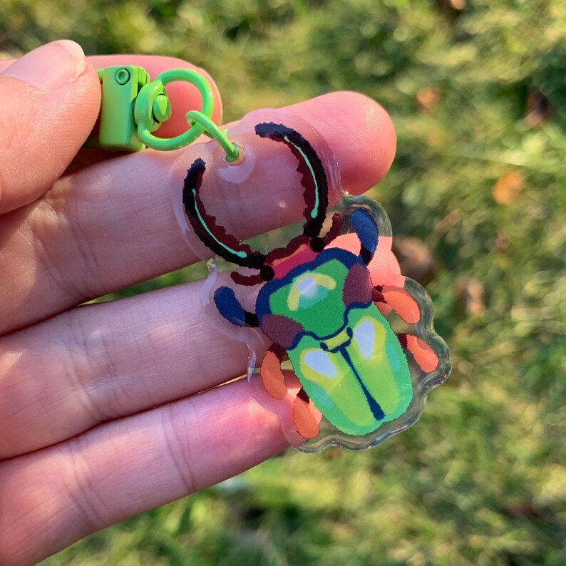 Sawtooth Stag Beetle Acrylic Keychain | Bug Entomology Insect Lover ...