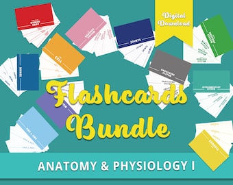 Paquet de cartes flash d’anatomie | Flashcards d'anatomie et de physiologie | Anatomie et physiologie 1 | Notes d'anatomie | Téléchargement numérique