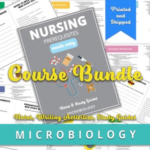 Microbiology Notes Bundle, Microbiology Study Guide, Course Bundle, Printed and Shipped