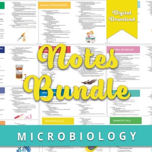Microbiology Notes Bundle for Nursing Students (Digital Download)