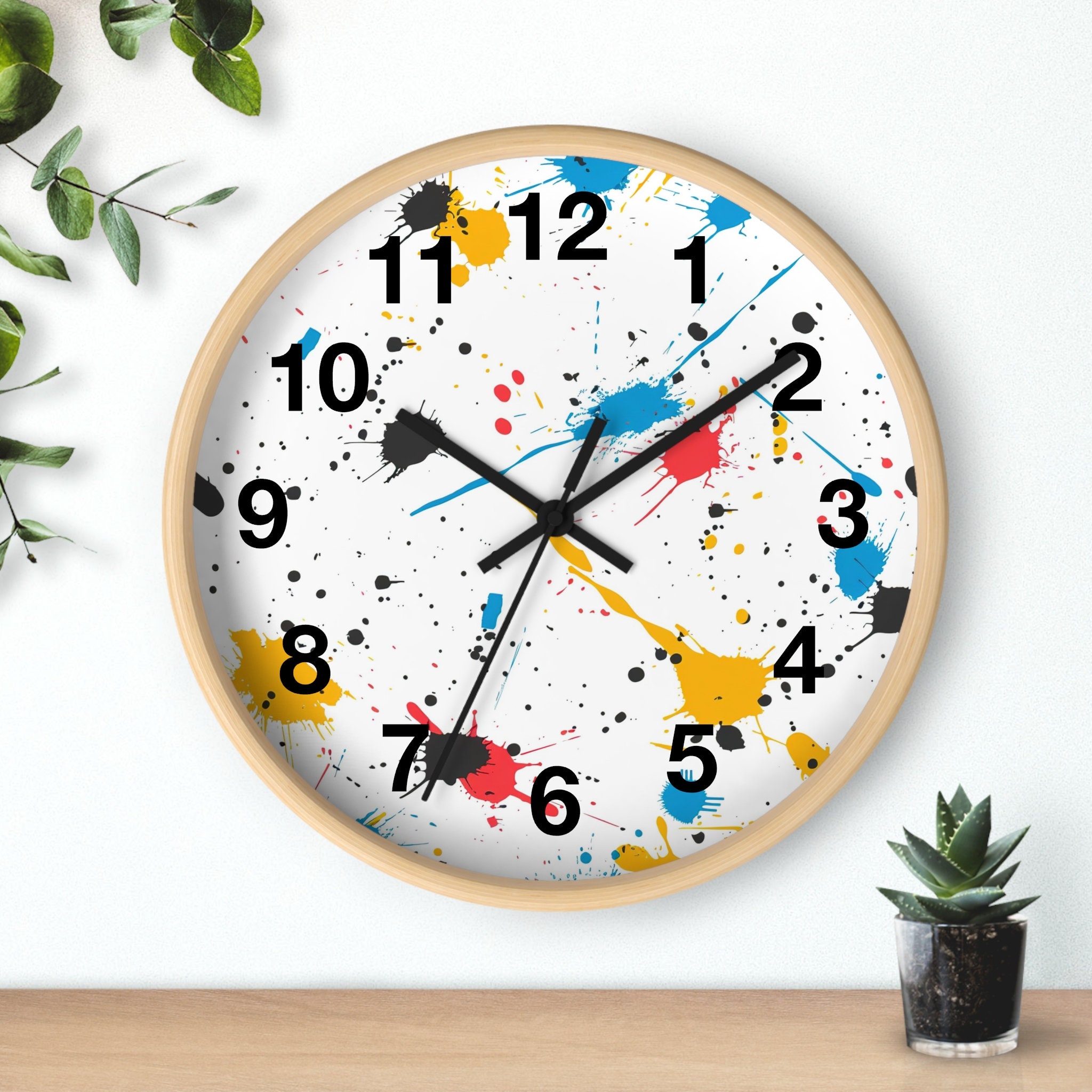 Paint Splatter Clock