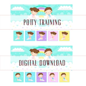 Tabla de entrenamiento para ir al baño, entrenamiento para ir al baño, motivación imprimible para niños, para niño, para niña, descarga digital pdf, actividad para ir al baño