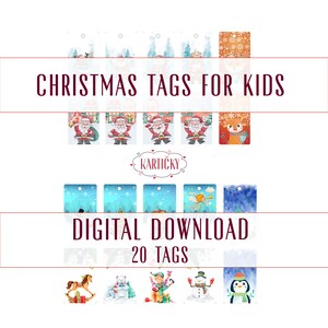 Christmas tags for your holiday gifts, christmas tags for kids, christmas gift, digital printable tags