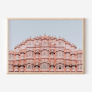 The Pink Palace Architecture DIGITAL ART PRINT | Printable Design Wall Art Home Decor | Asia Cityscape India Travel Color Photography