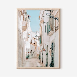 Quaint Little Alley DIGITAL ART PRINT | Printable Design Wall Art Home Decor | Europe Italy Greece Cityscape Wanderlust Travel Photography