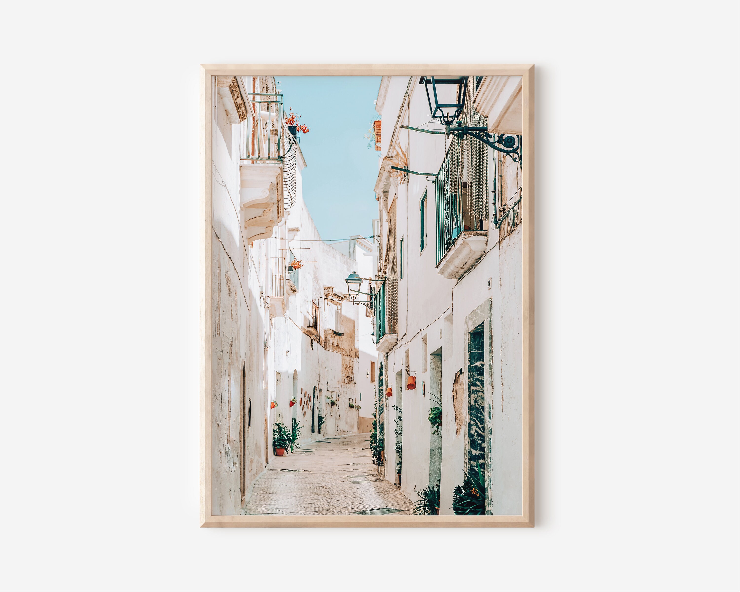 Quaint Little Alley DIGITAL ART PRINT | Printable Design Wall Art Home Decor | Europe Italy Greece Cityscape Wanderlust Travel Photography