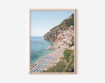 Peak of Positano Italy DIGITAL ART PRINT | Printable Design Wall Art Home Decor | Europe Beach Travel Photography Amalfi Coast Italia