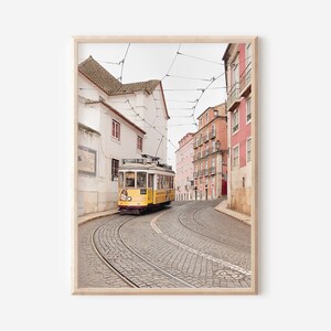 Lisboa Portugal Retro Old Tram DIGITAL ART PRINT | Printable Design Wall Home Decor | Lisbon Europe Cityscape Wanderlust Travel Photography