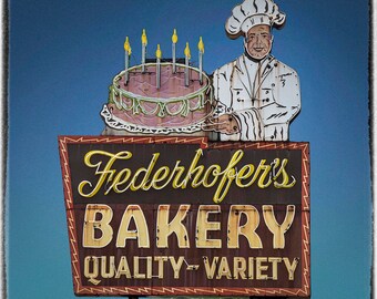 Federhofer's Bakery - St. Louis, MO - 11x17" Color Print.
