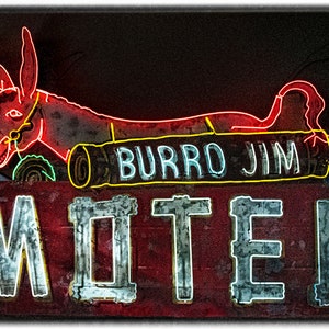 Burro Jim Motel - Prescott, AZ - 11x17&quot; Color Print (shipped next day until Dec 22)