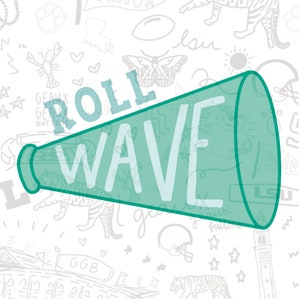 Roll Wave Nola Digital Download Only, PNG, JPEG, 2 Different Files