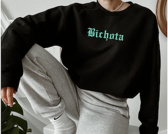 Karol G Bichota Embroidered Crewneck Sweater - Karol G Merch | Bebecita | Latina | Jeepeta |  Gift for her |  Karol G Fan | Customizable