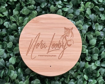 Personalised bamboo wireless charger