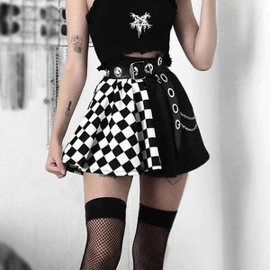 Gothic Skirt/ Harajuku Clothing/ Dark Academia/ Edgy Clothing/ Alt ...