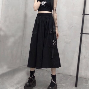 Harajuku Gothic Skirt/ Techwear/ Cottagecore/ Y2k Clothing/ - Etsy