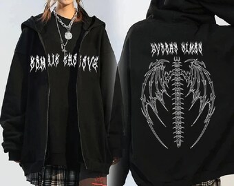 Harajuku Spine Hoodie/ Streetwear/ Alt 