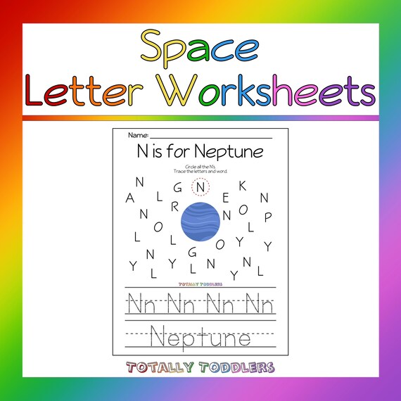 Space Letter Worksheets Printable | Etsy