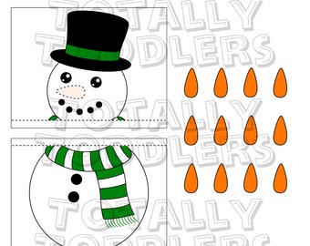 Pin the Nose on the Snowman Printable - Etsy