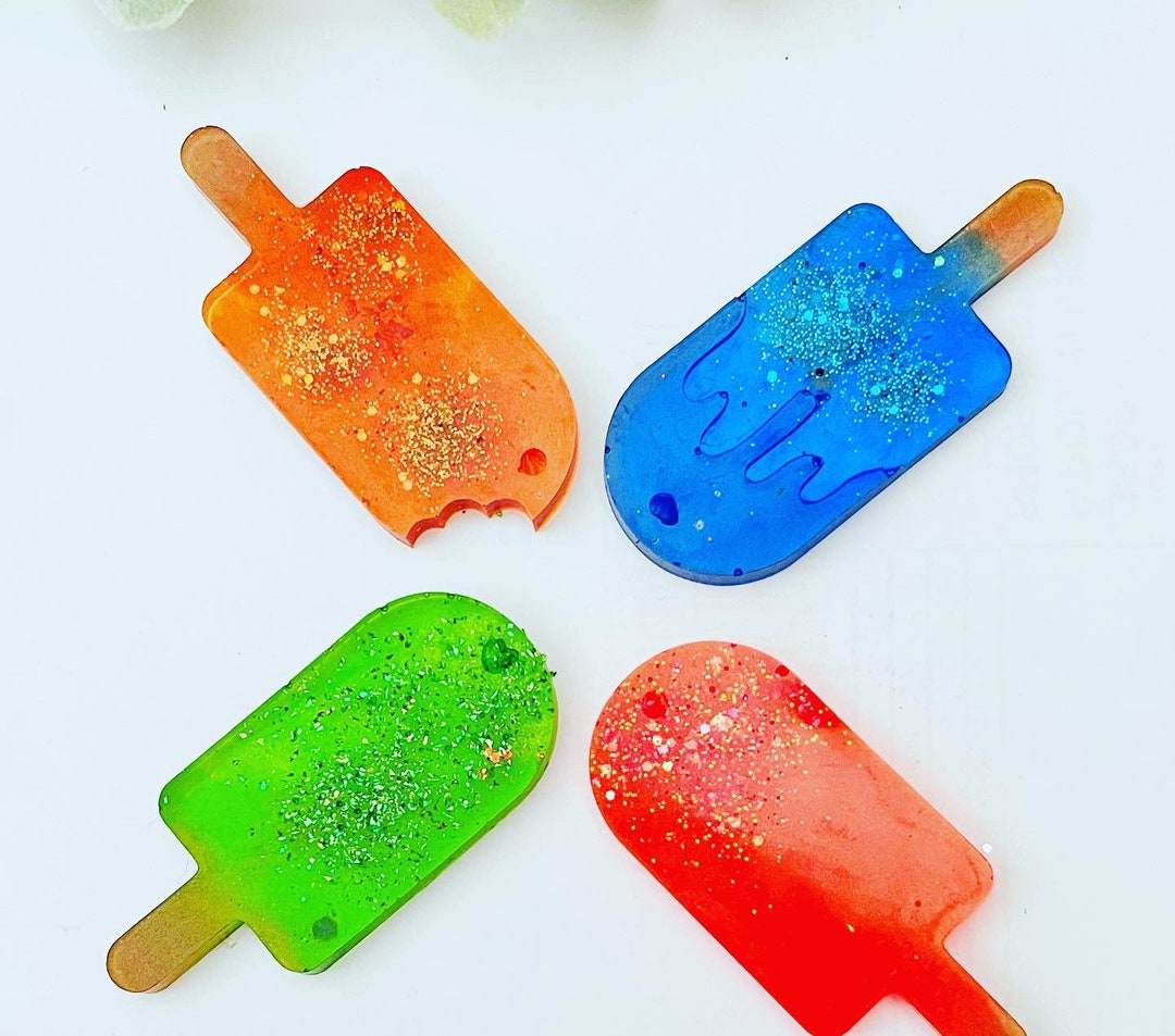 Resin Ice Lollies. Colours. Messy Sensory Play. Early Years Etsy