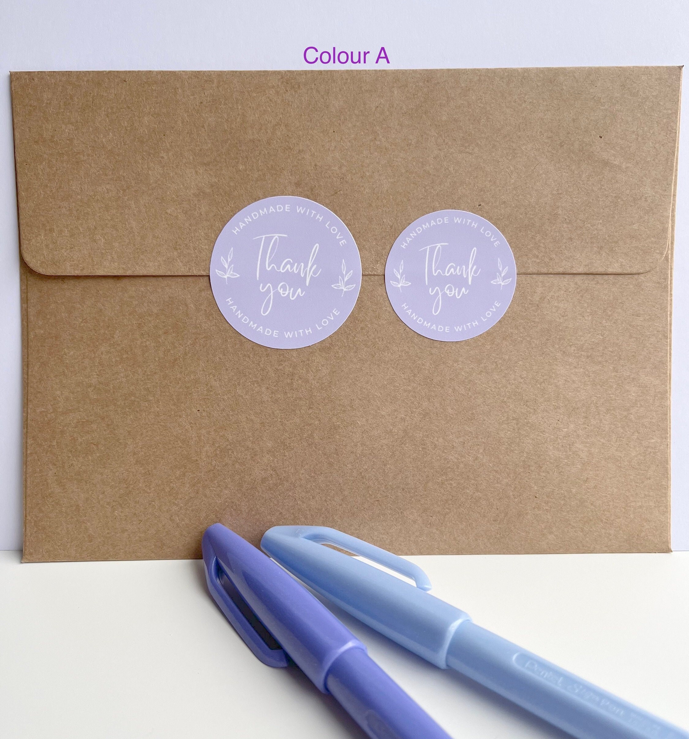 Handmade With Love Thank You Stickers, Thank You Packaging
